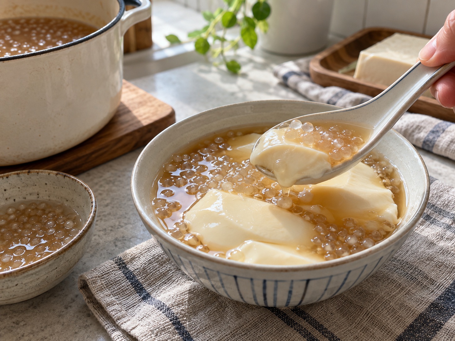 Tahu Sutra dengan Sirup Filipina — Sajikan segera selagi hangat