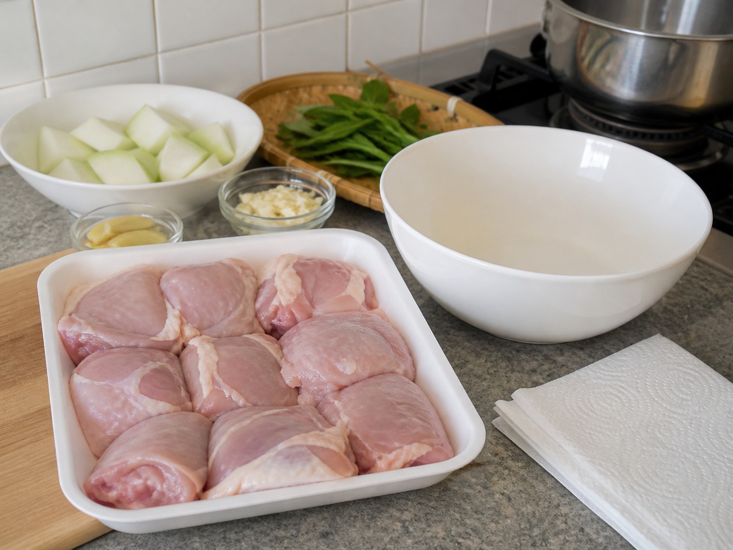 Filipino Tinola Chicken Soup — step 1