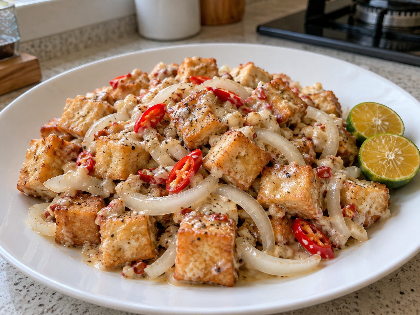 Tahu Sisig Filipina — Sajikan sisig
