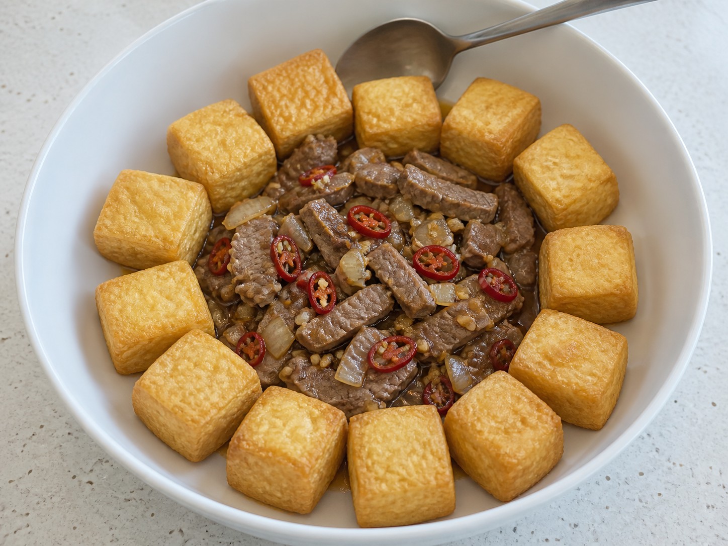 菲律賓酸香豬肉豆腐 — 拌豬肉豆腐醬汁
