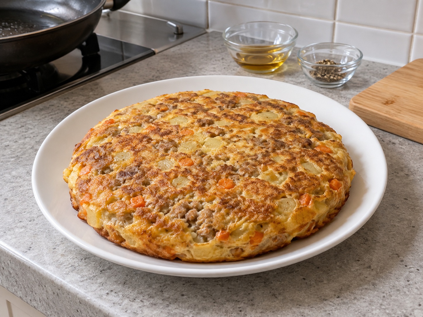 Tortang Giniling Filipina — hidangan selesai