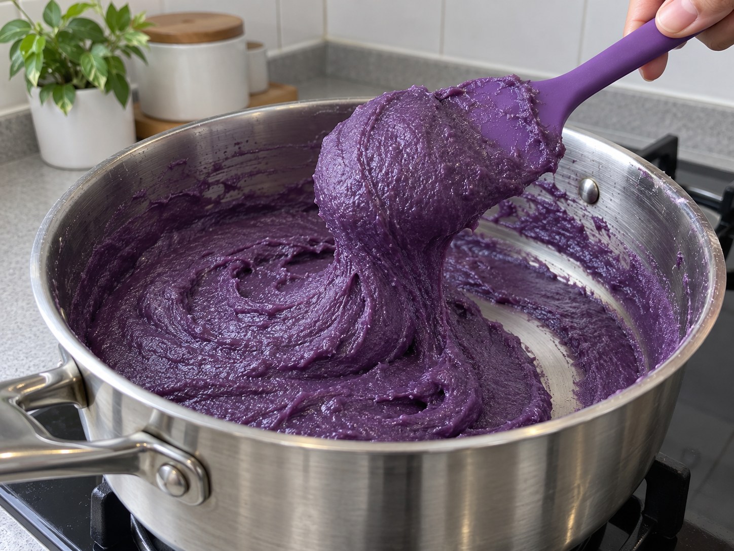 Filipino Ube Halaya — Cook until thick