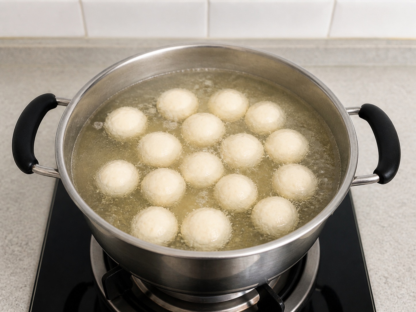 Sup Bihun Bakso Ikan — Masukkan bakso ikan