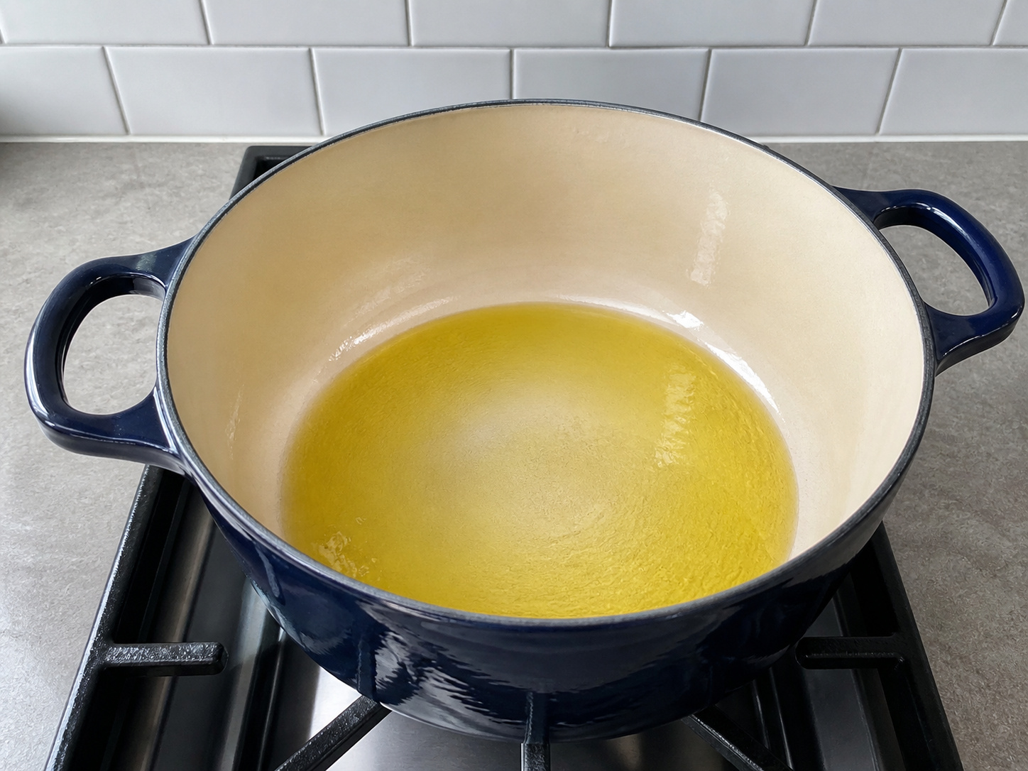 French Beef Bourguignon-Style Stew — Heat pot and oil