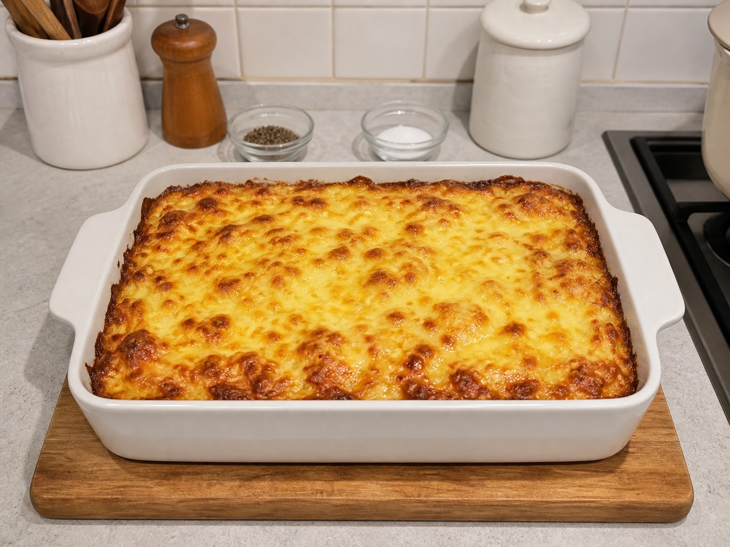 French Croque Monsieur Breakfast Bake — Uncover and brown