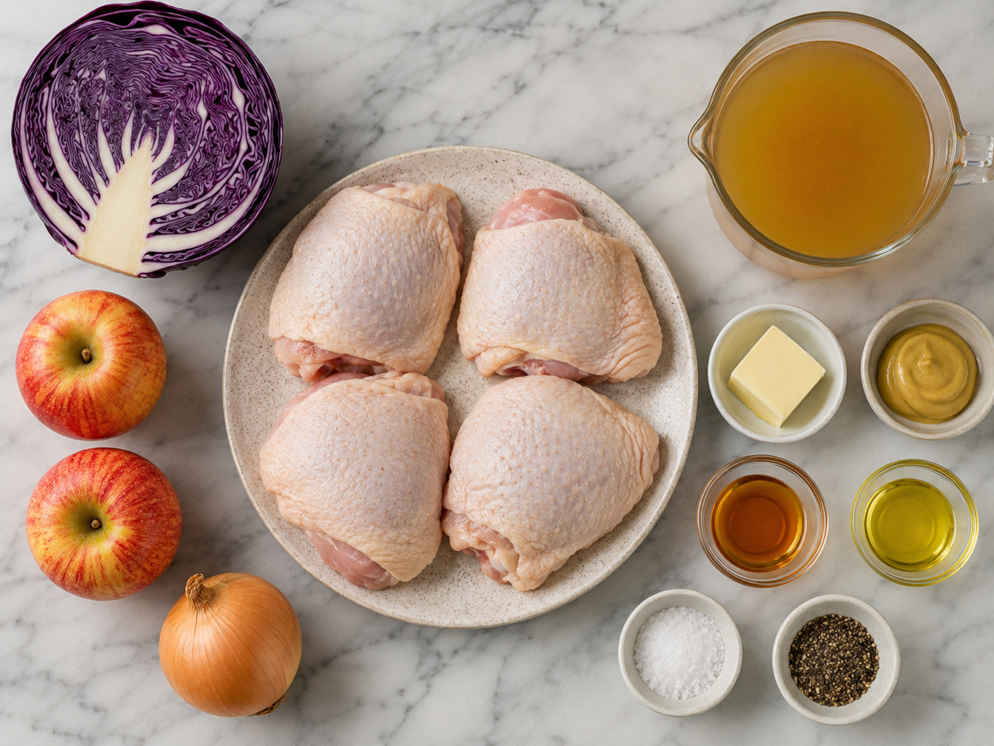 Ayam dengan Kubis Merah Moster Jerman — ingredients overview