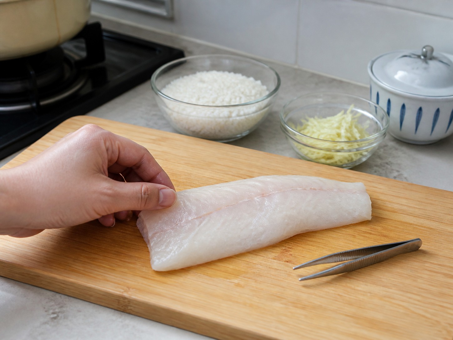 Ginger Fish Fillet Congee — step 1: Check the fish fillet