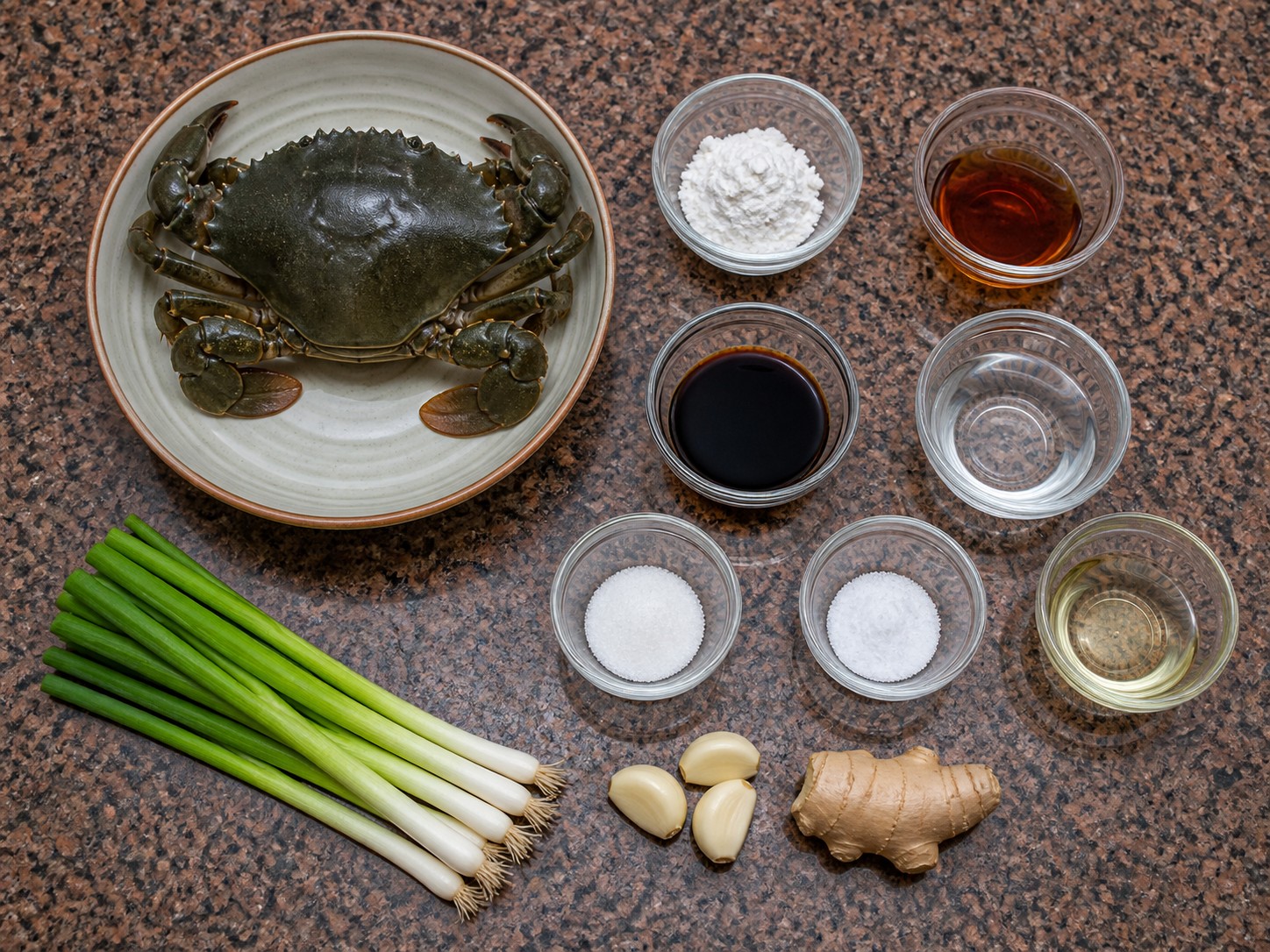Kepiting Tumis Jahe dan Daun Bawang — ringkasan bahan