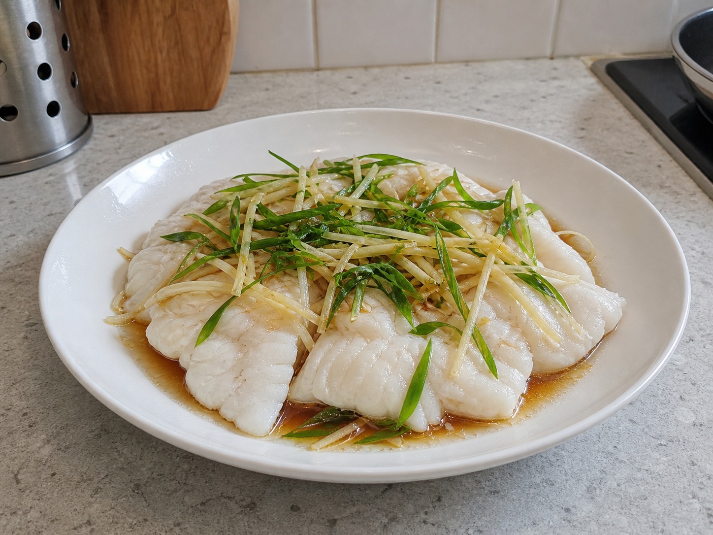 薑蔥蒸魚柳 Steamed Fish Fillet with Ginger and Scallion