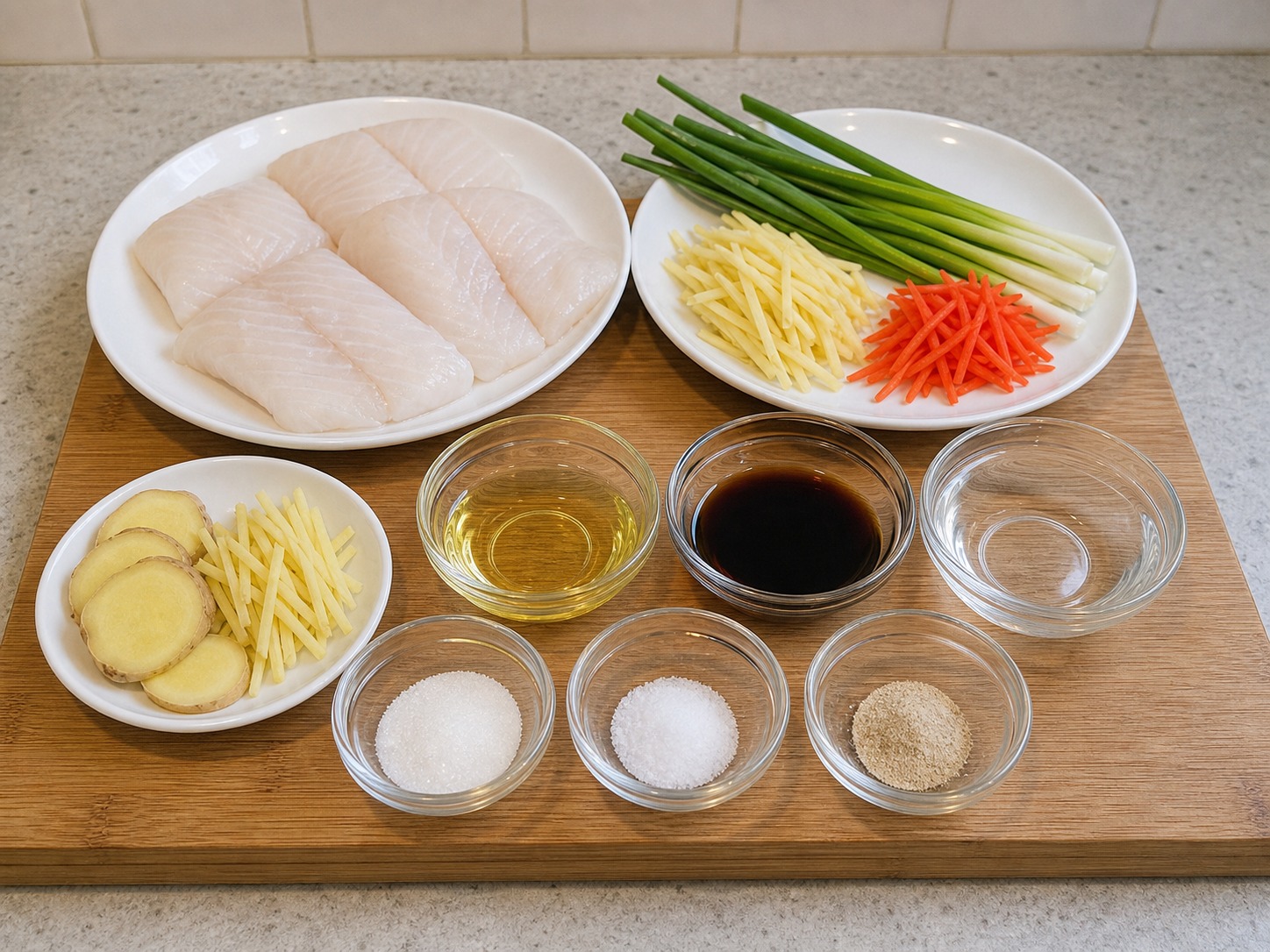薑蔥蒸魚柳主要材料總覽