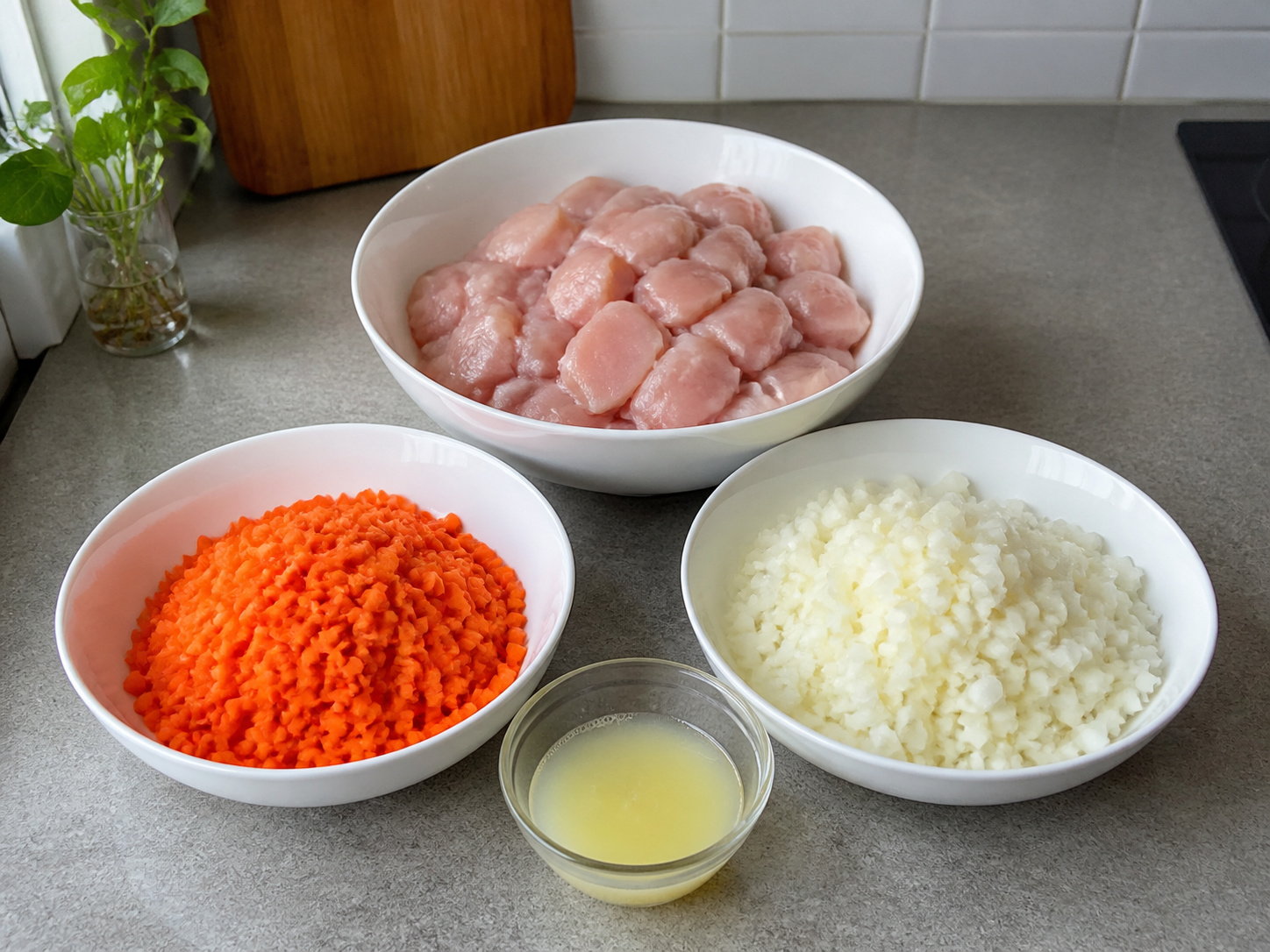 希臘檸檬蛋花雞肉飯湯 — 準備材料