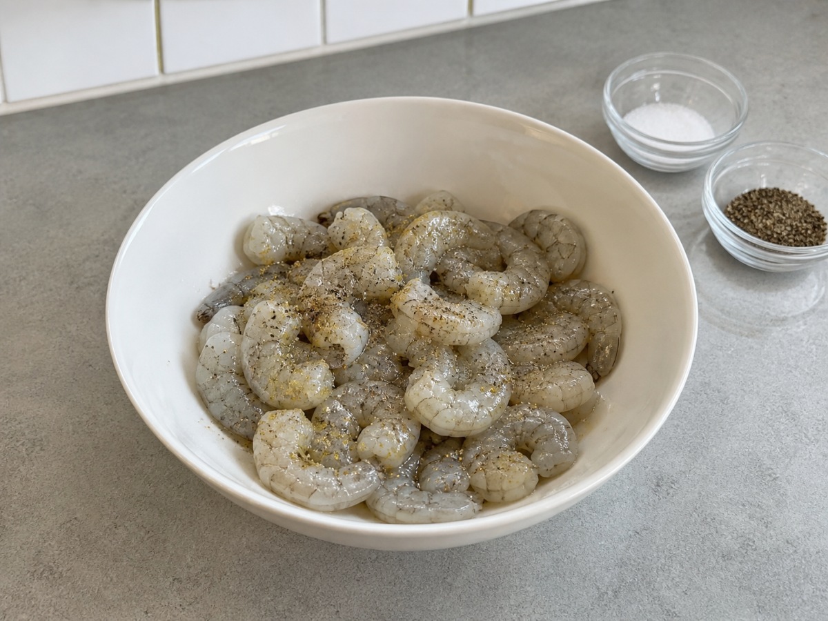 Udang Panggang ala Yunani dengan Tomat dan Feta — Keringkan dan bumbui