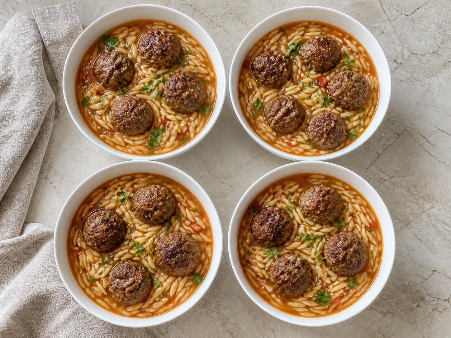 Greek Lamb Meatball and Orzo Soup — Rest and serve