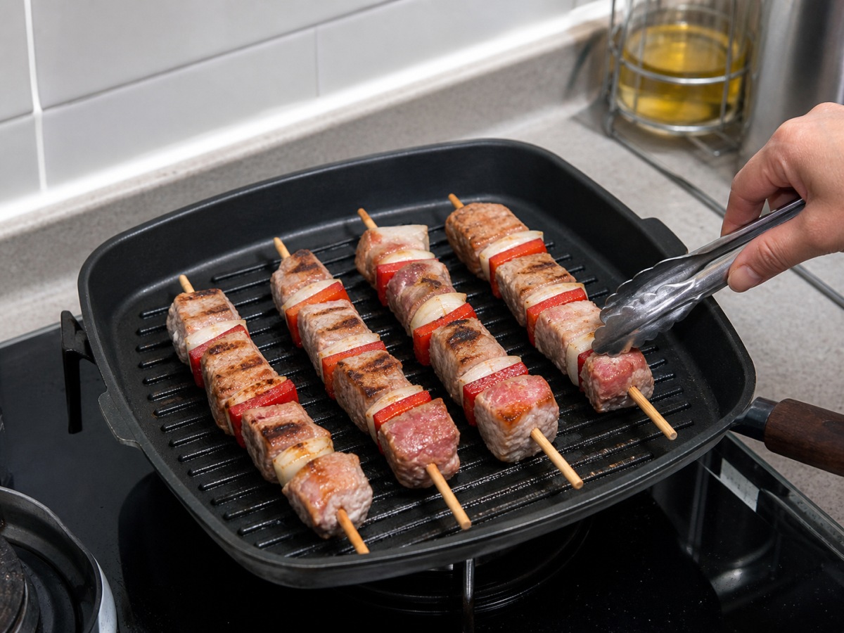 Griyegong Tuhog na Baboy na may Lemon at Oregano — Baliktarin at i-grill