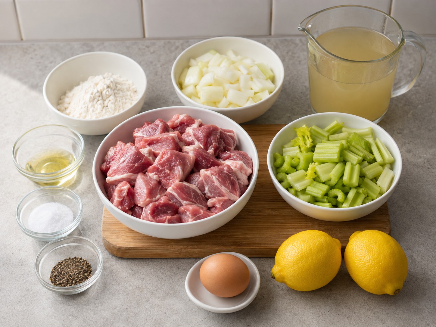 Semur Babi Seledri Lemon Yunani — ingredients overview