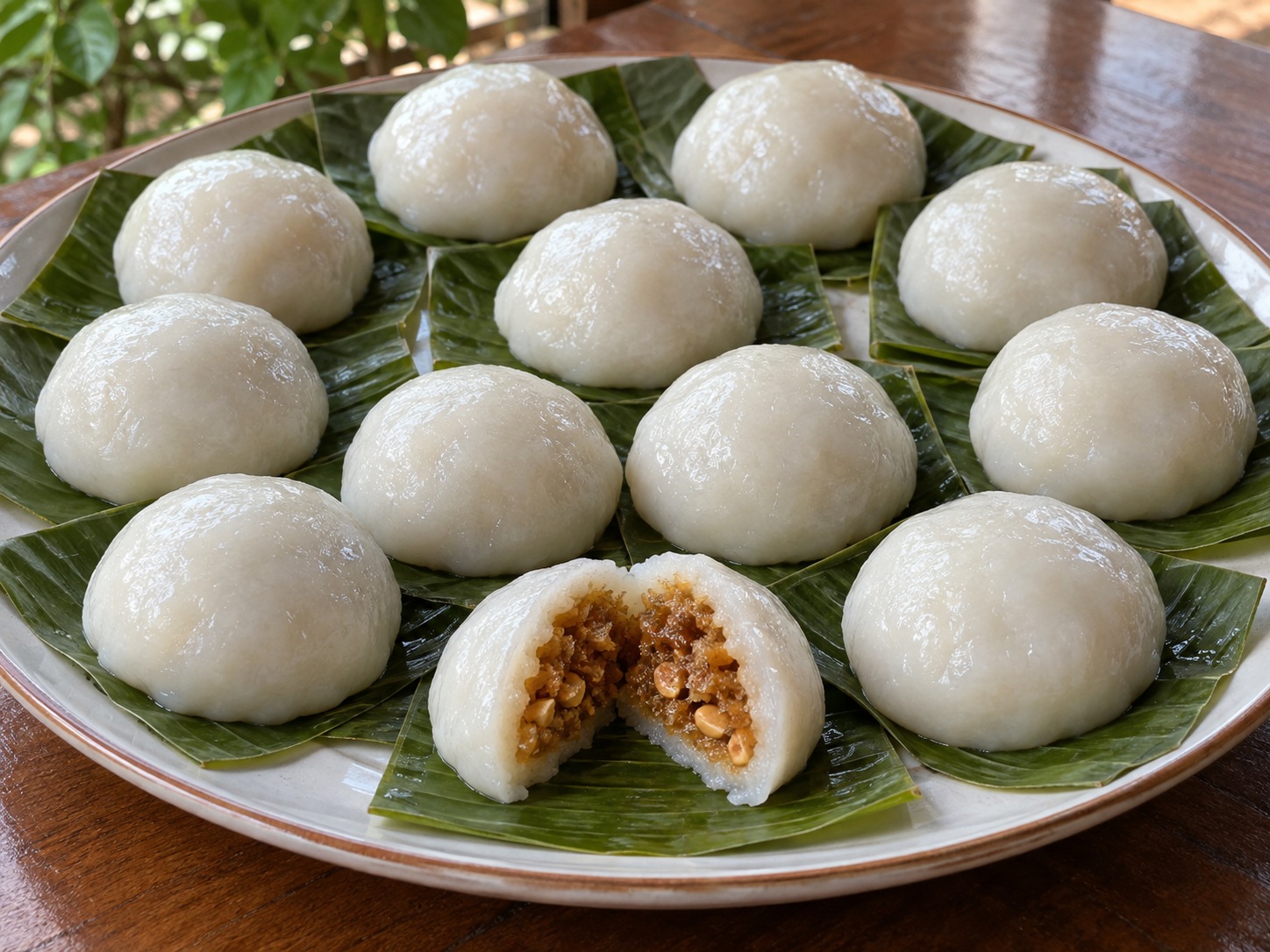 Hainanese Yi Bua na may Niyog — Palamigin sandali at ihain