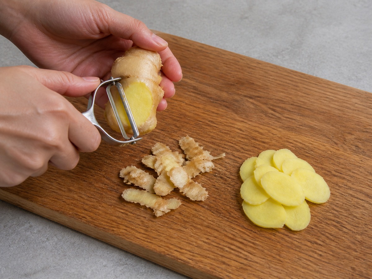 Sup Labu Berbulu, Scallop Kering, dan Daging Babi Tanpa Lemak — langkah 4: Siapkan bahan