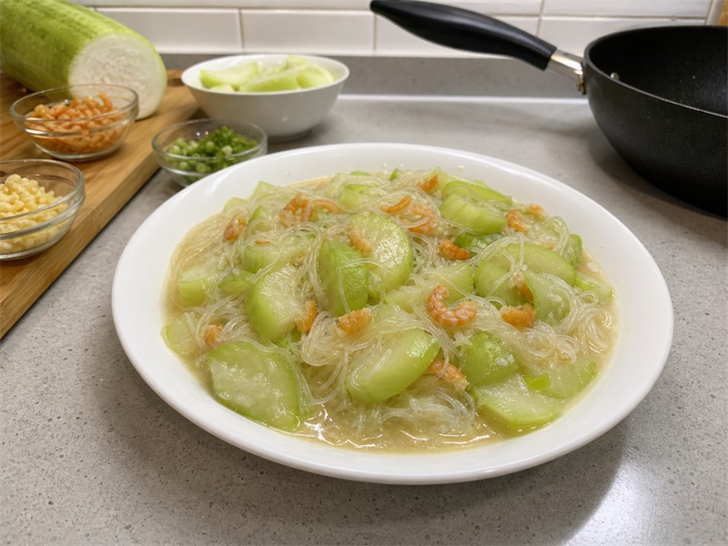 節瓜粉絲蝦米 Hairy Gourd with Vermicelli and Dried Shrimp