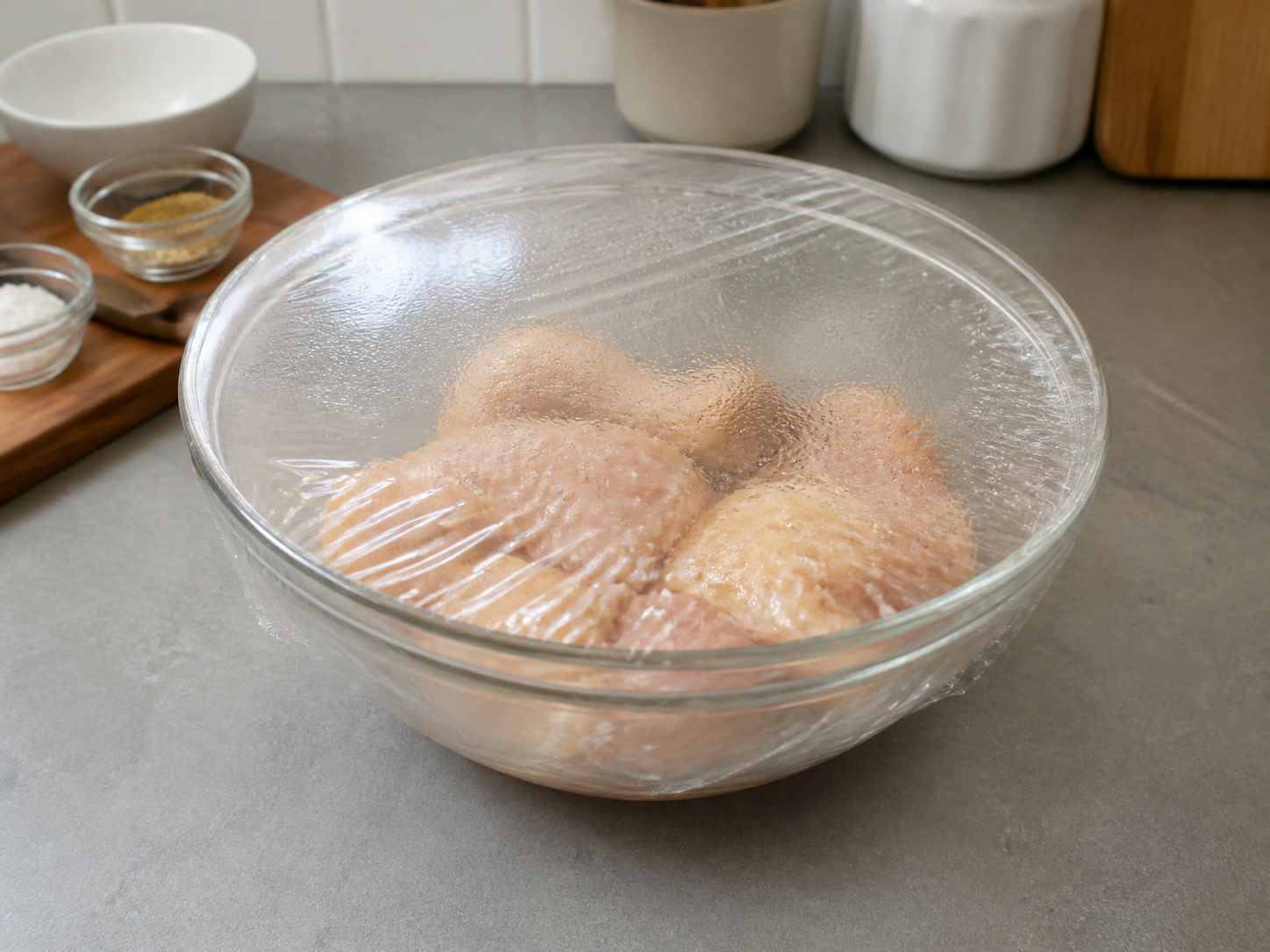 Hita ng Manok na Niluto sa Asin ala Hakka: I-marinate nang isang oras