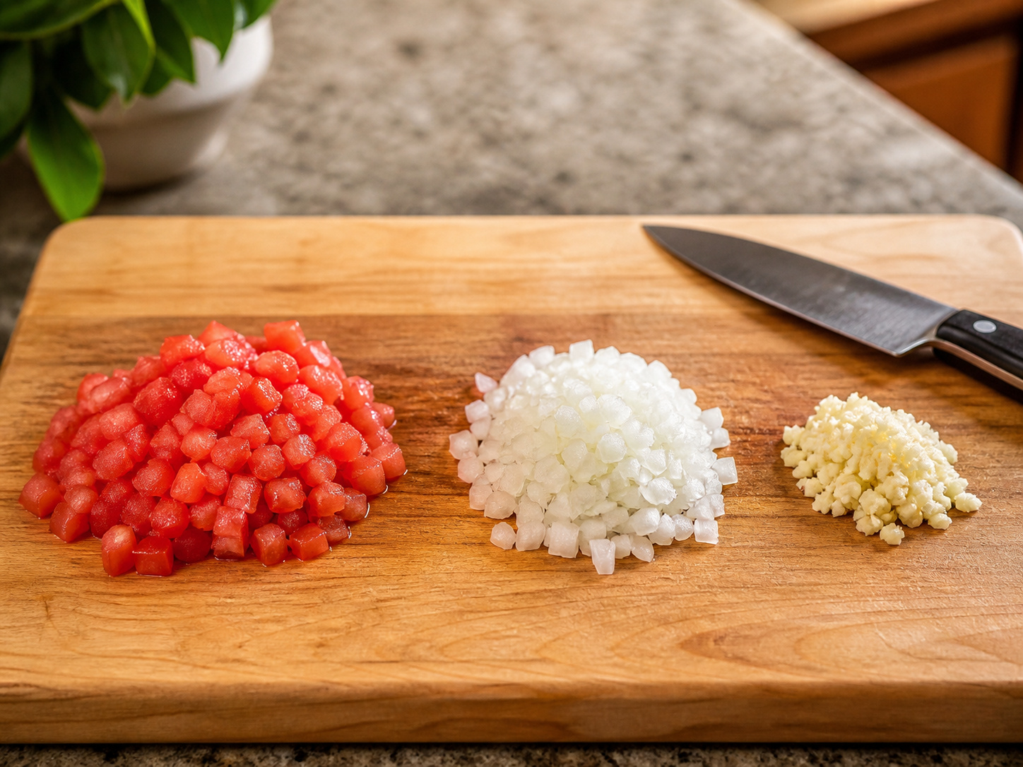 Herb Chicken Burgers with Tomato Relish — Chop tomato and onion