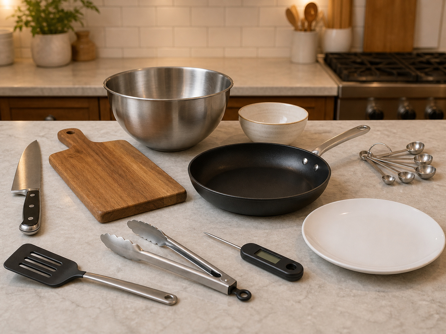 Herb Chicken Burgers with Tomato Relish — tools overview