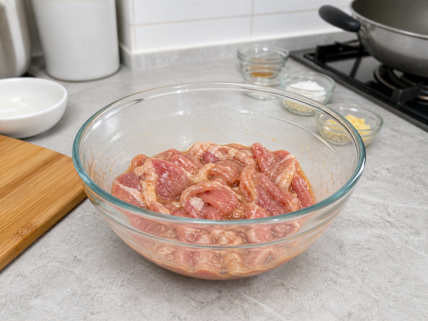 家常豆腐 — 醃豬肉
