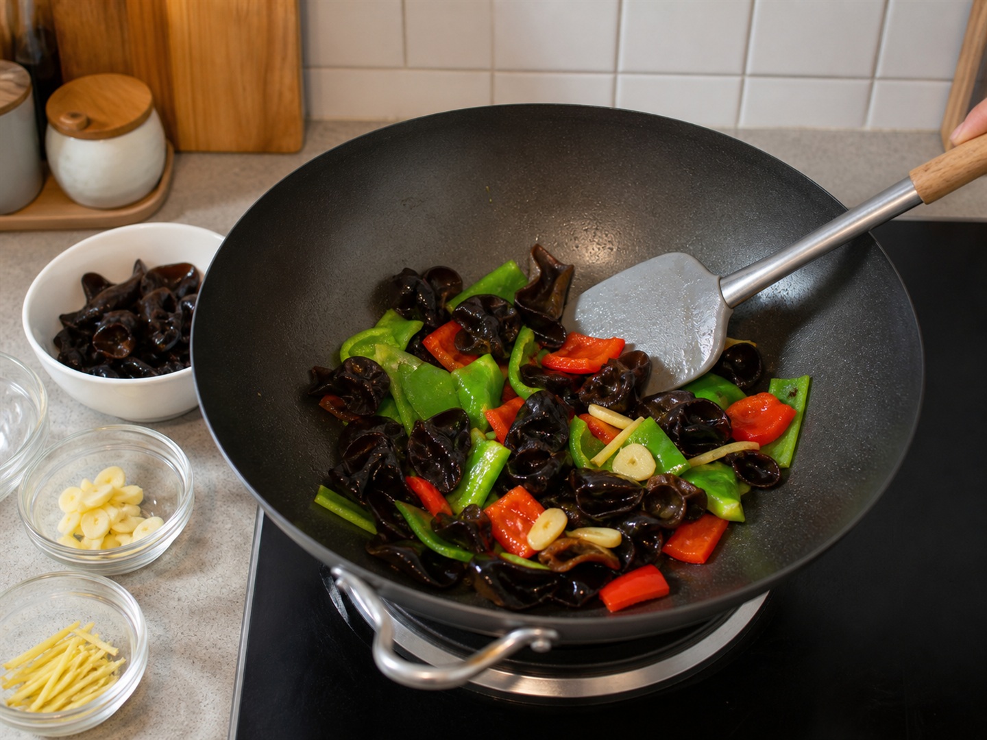 家常豆腐 — 炒香蔬菜