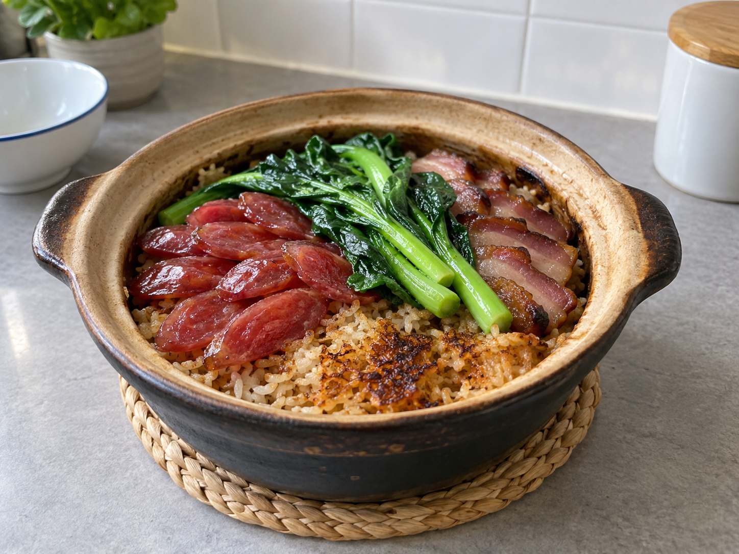 臘味煲仔飯 — 完成圖