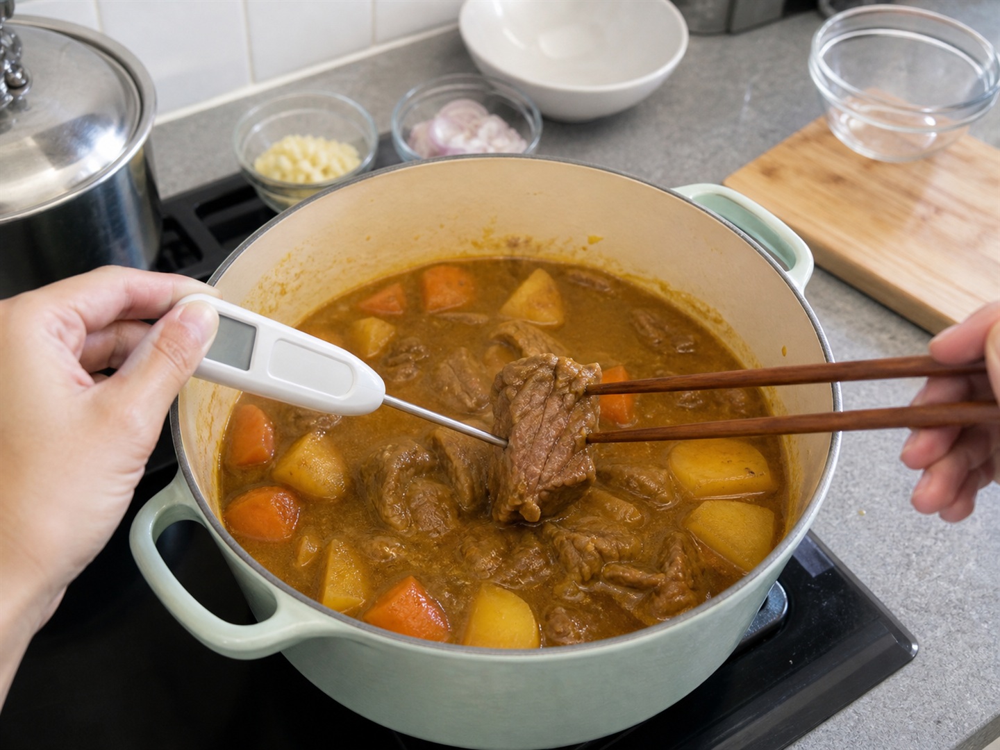 Hong Kong-style Curry Beef Brisket — Suriin ang lambot