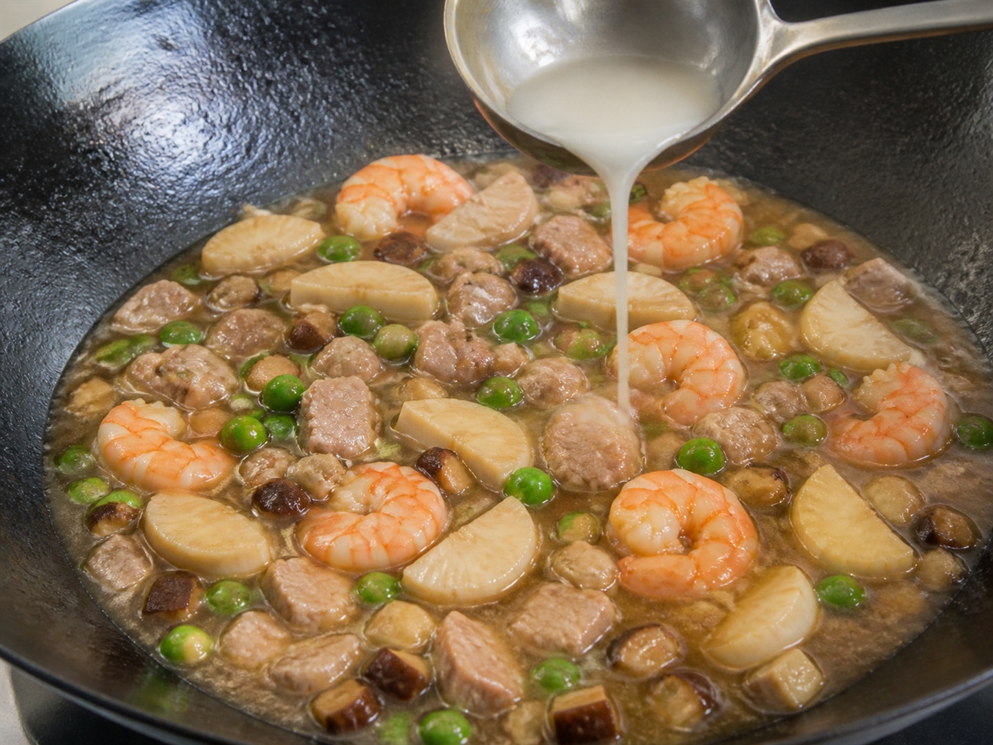 港式福建炒飯 — 埋芡