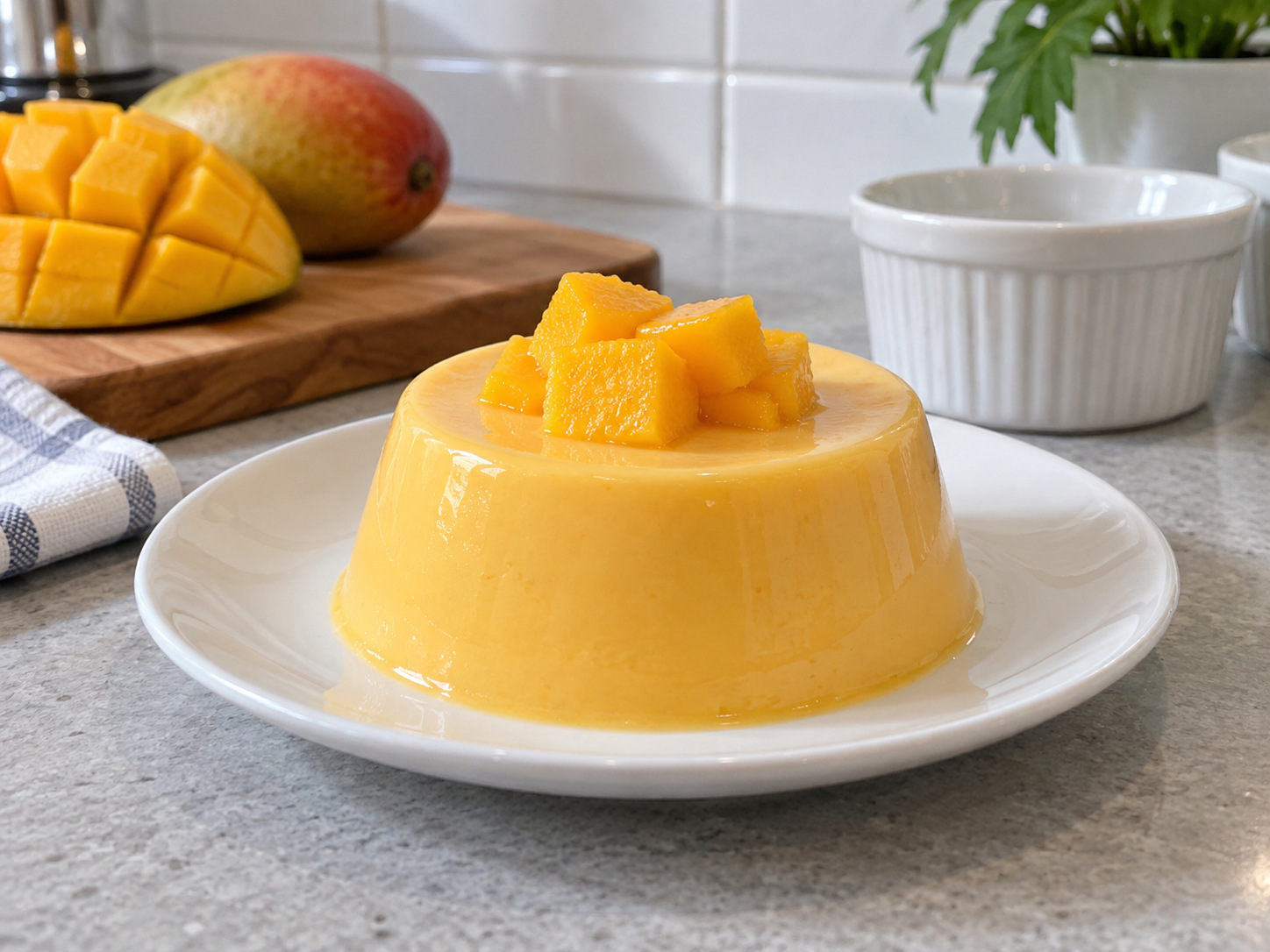 Hong Kong Mango Pudding — finished dish
