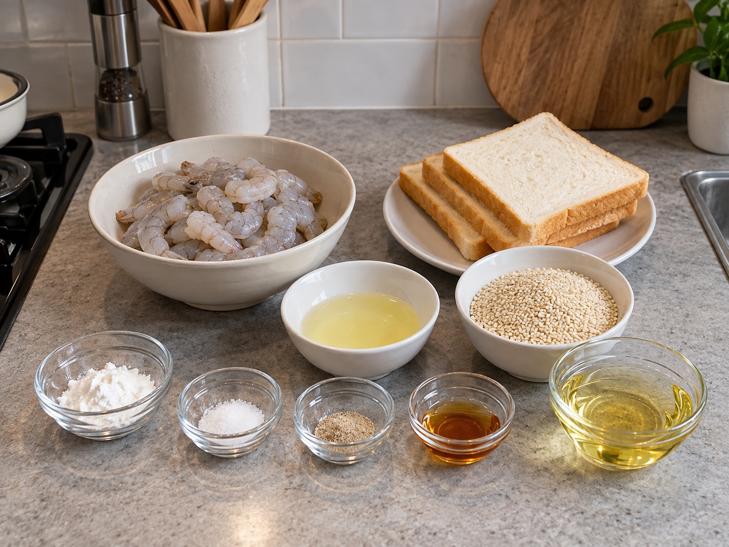 Hong Kong Sesame Prawn Toast — ingredients