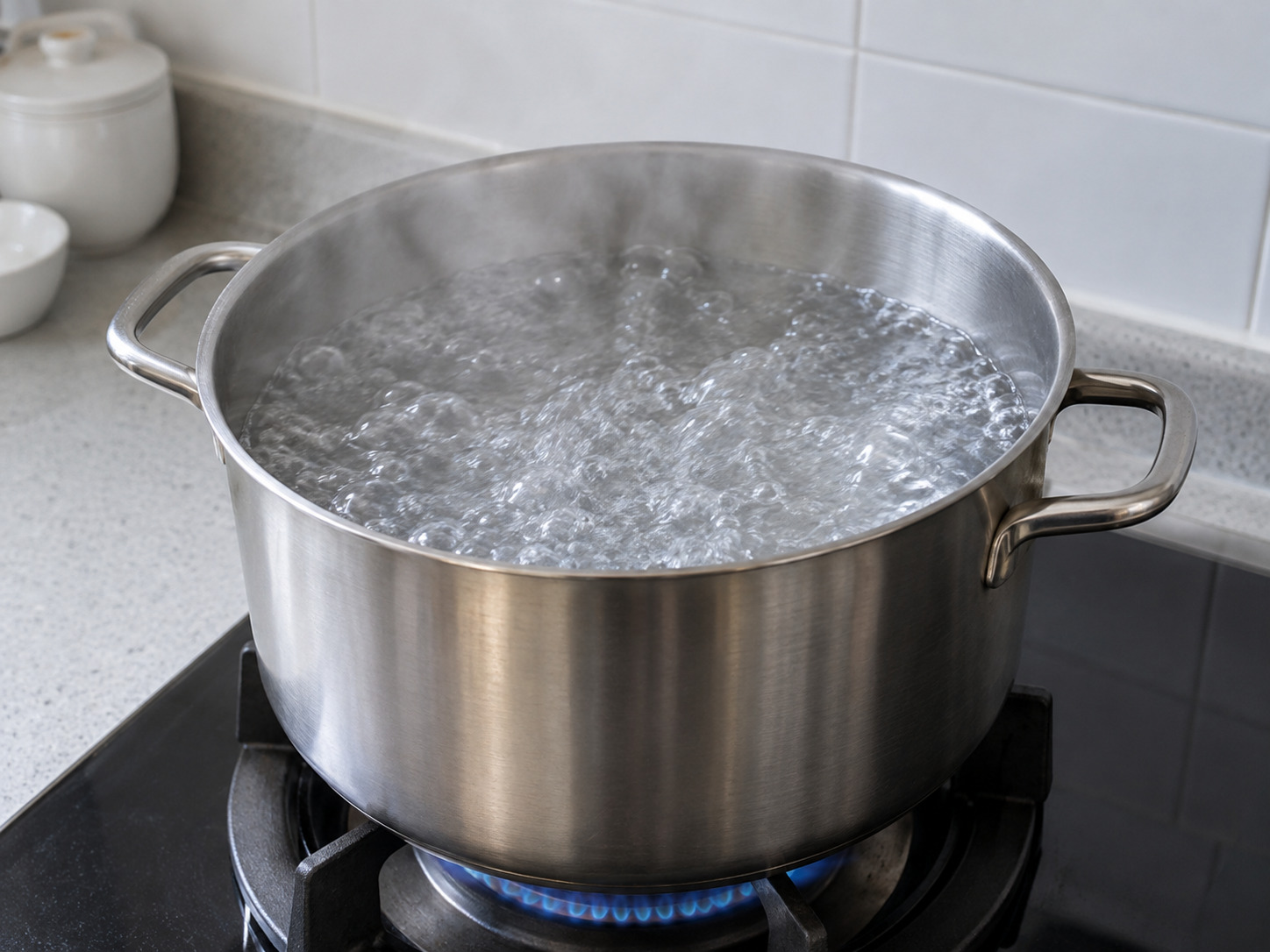 蝦籽撈麵 — 煮滾清水
