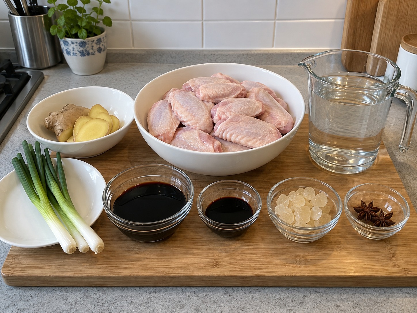 Sayap Ayam Saus Swiss Hong Kong — bahan