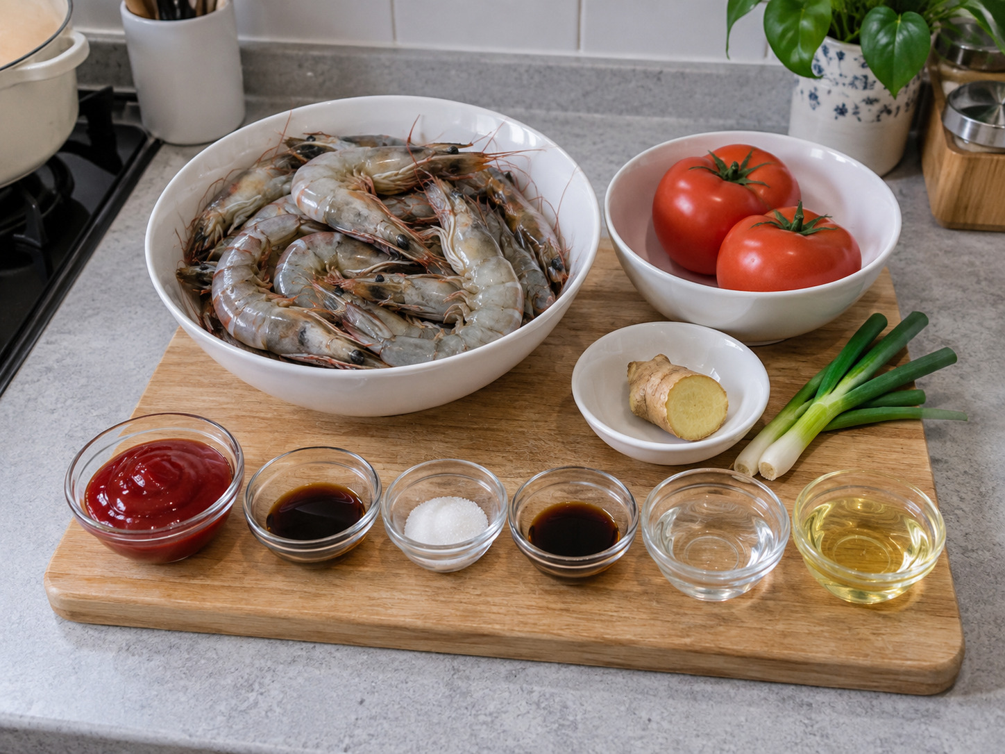 Hong Kong Tomato Sauce Prawns — ingredients