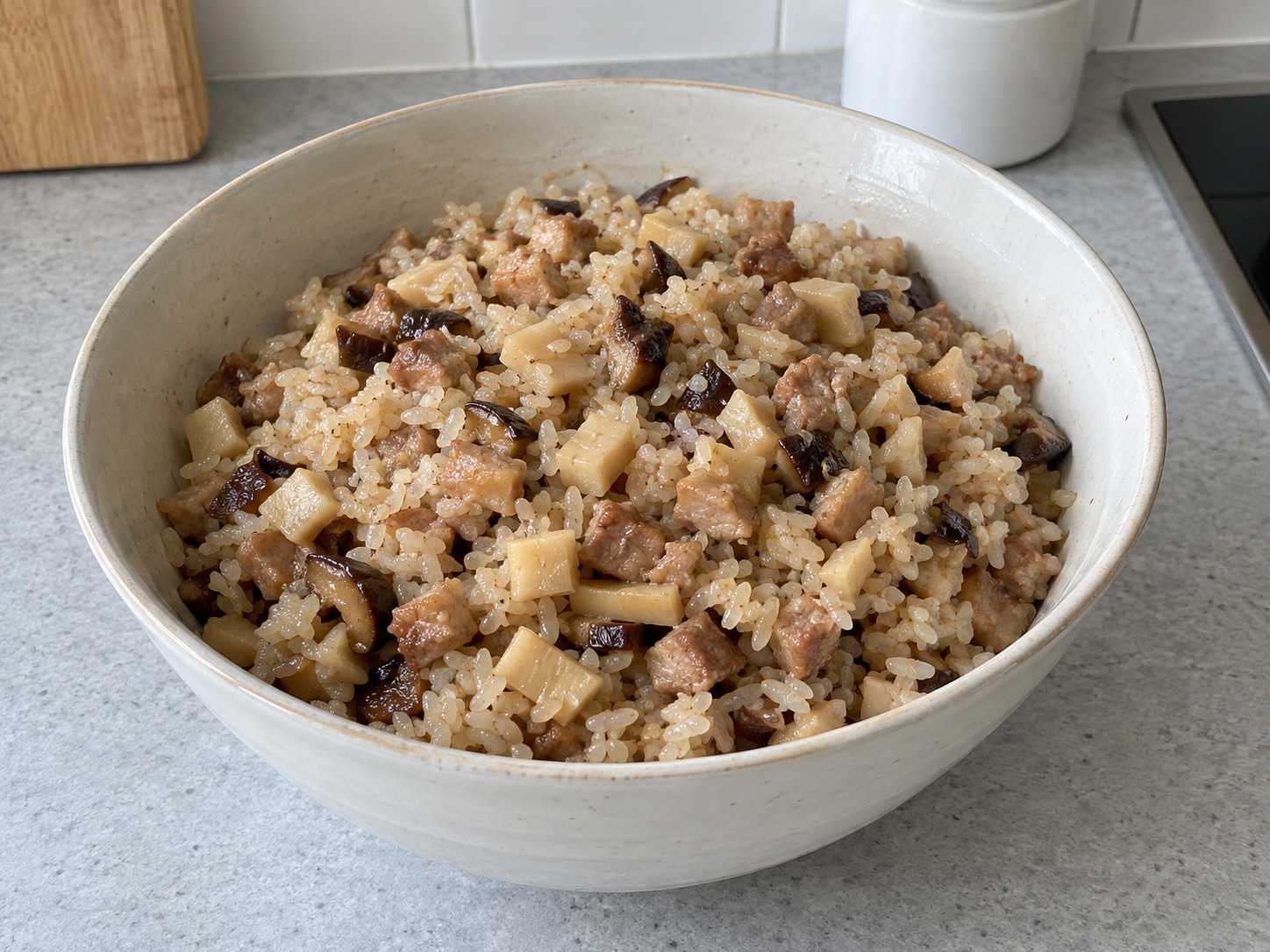 Wuhan Three-Delicacies Doupi — Mix rice filling