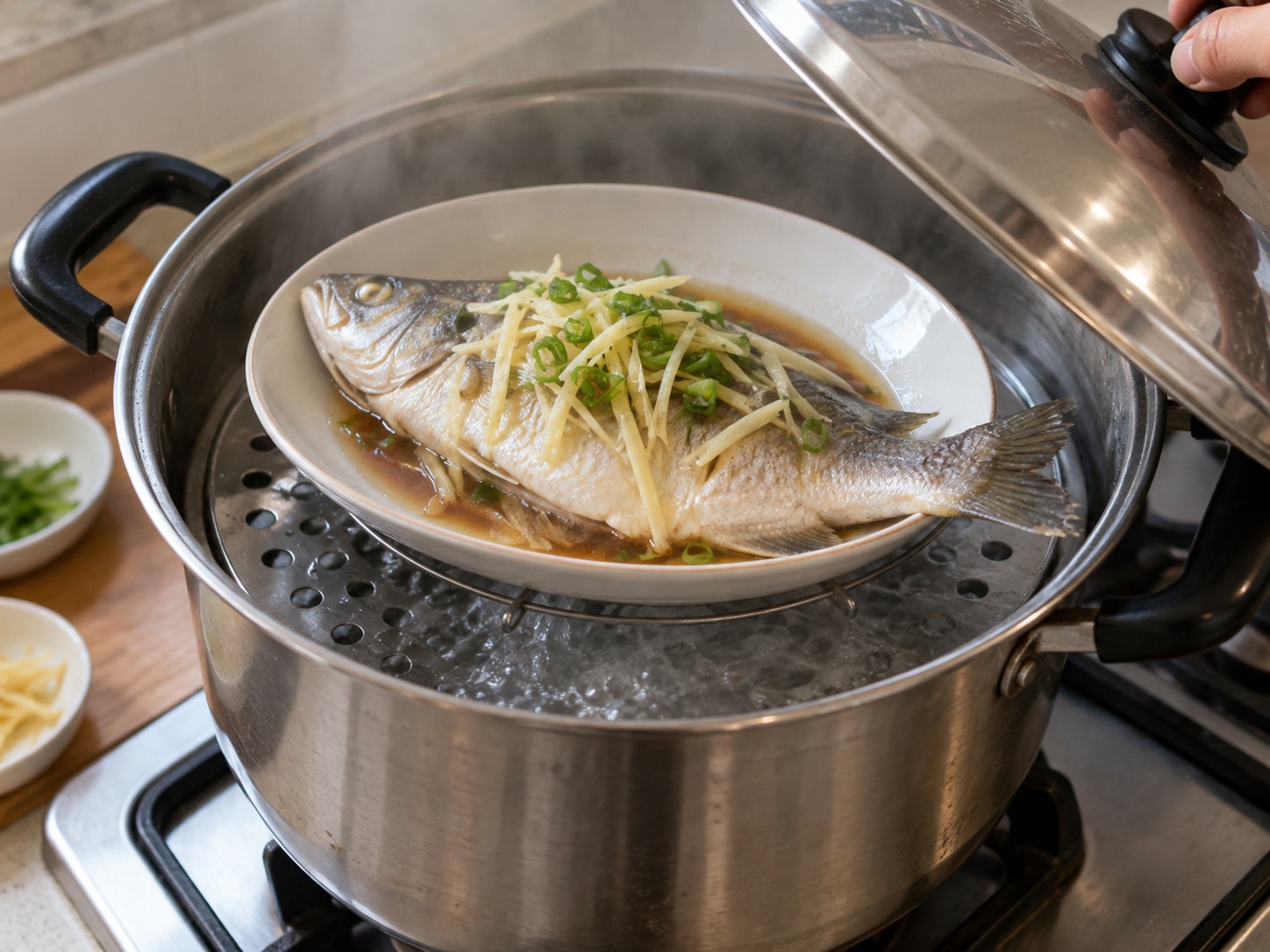 湖南剁椒魚頭 — 沸水入鍋