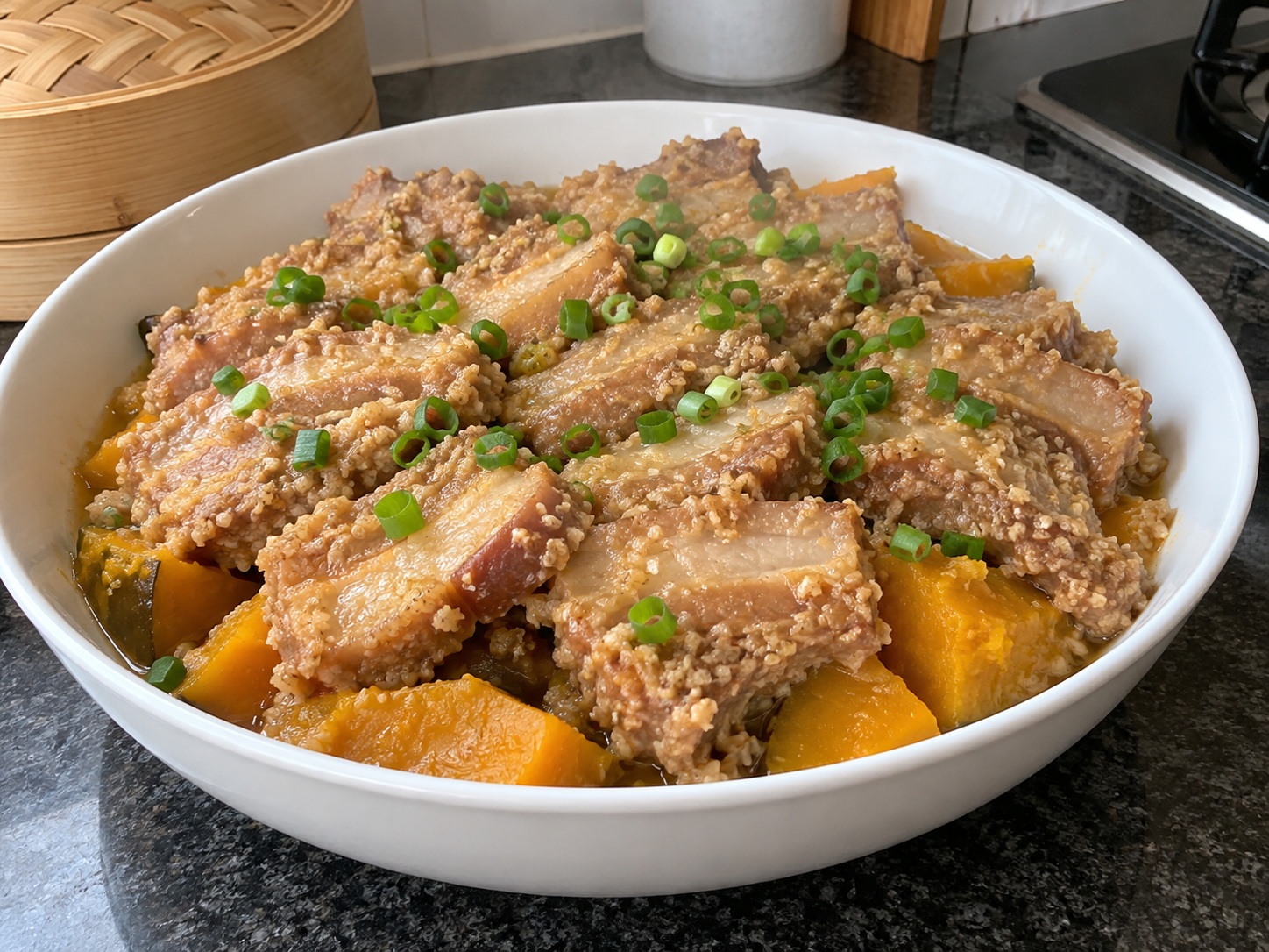 Baboy na Pinasingawan sa Harina ng Bigas Hunan — Sukatin at ihain