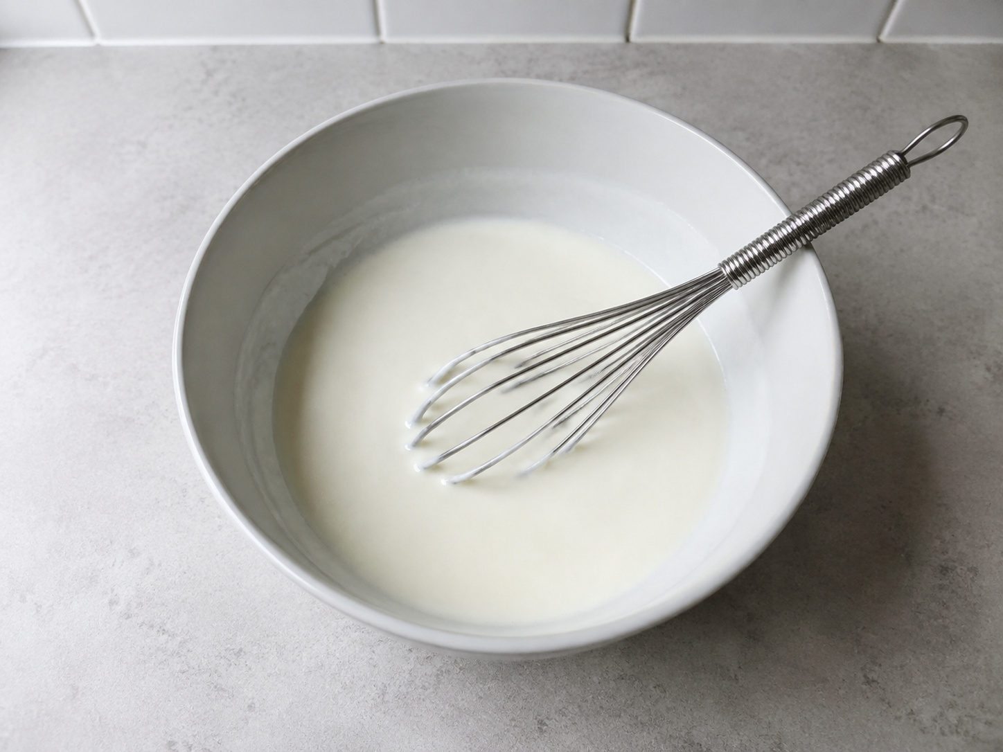 Hungarian Mushroom Paprika Soup — Whisk sour cream and milk until smooth