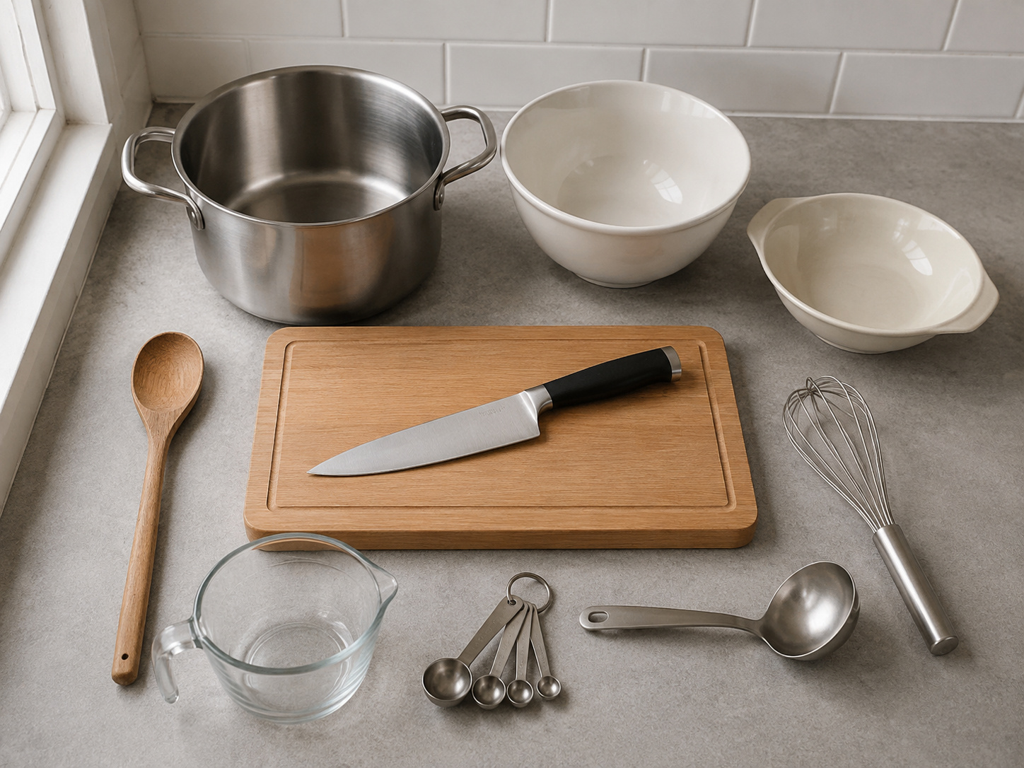 Hungarian Mushroom Paprika Soup — tools overview