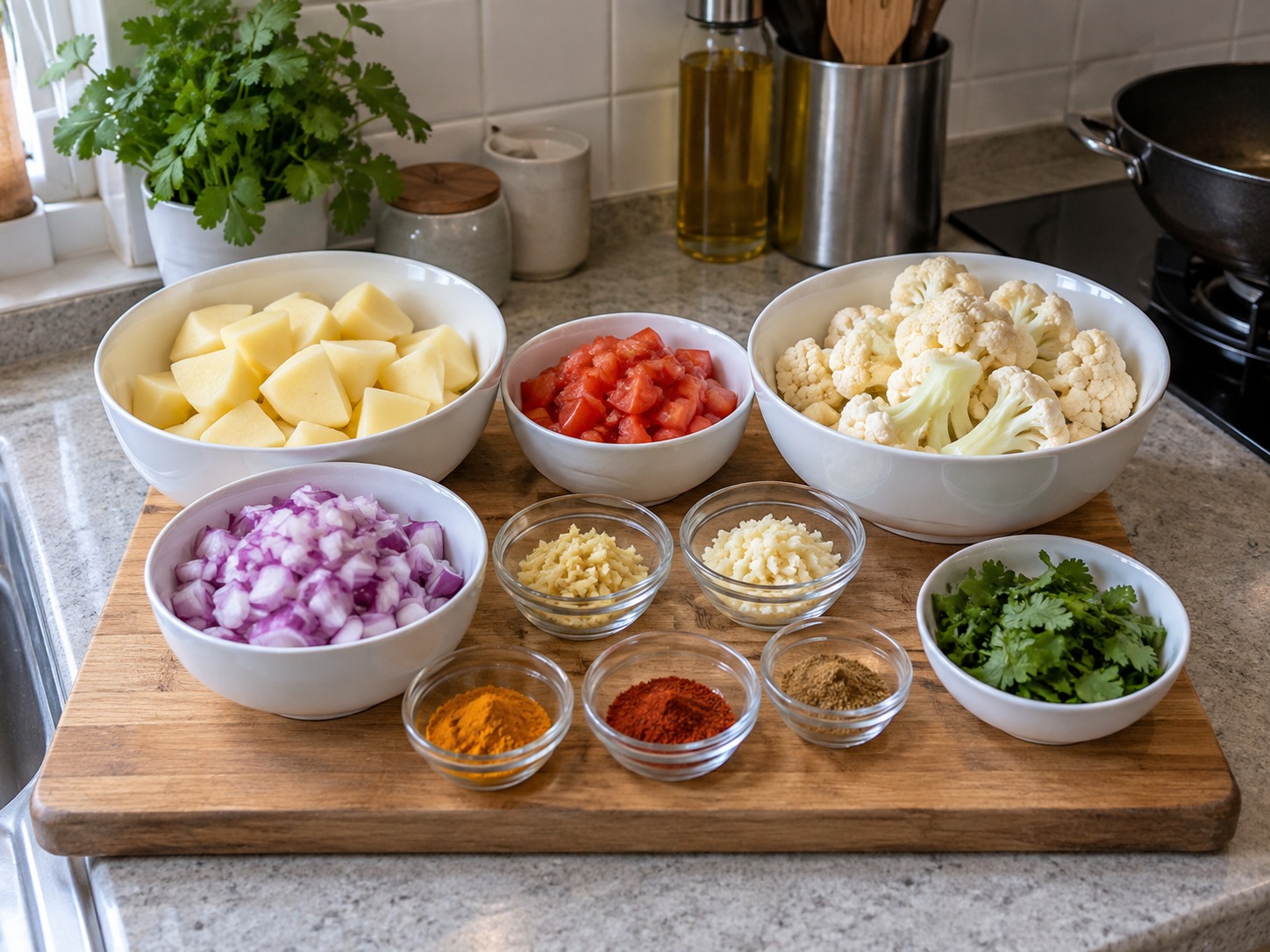 Indian Aloo Gobi — ingredients