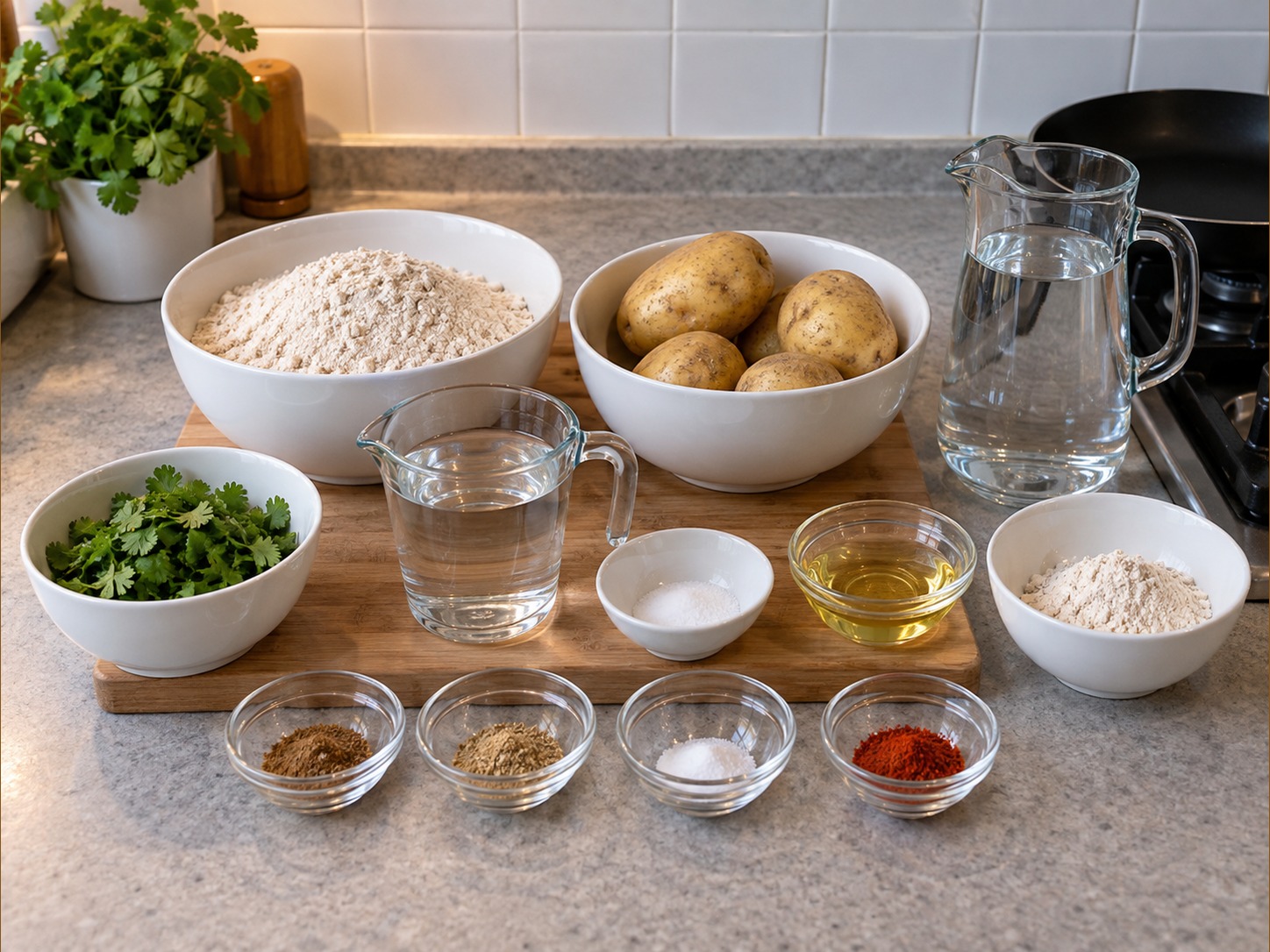 Indian Aloo Paratha — ingredients