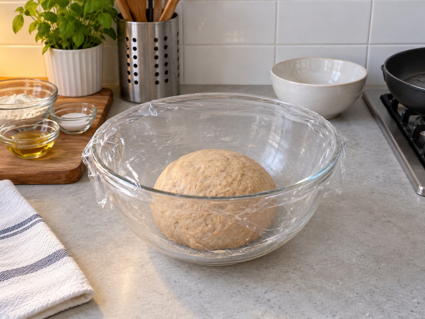 Indian Aloo Paratha — Knead five minutes; cover and rest twenty minutes