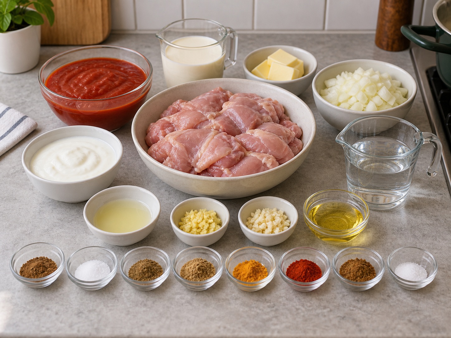 Ayam Mentega India — bahan