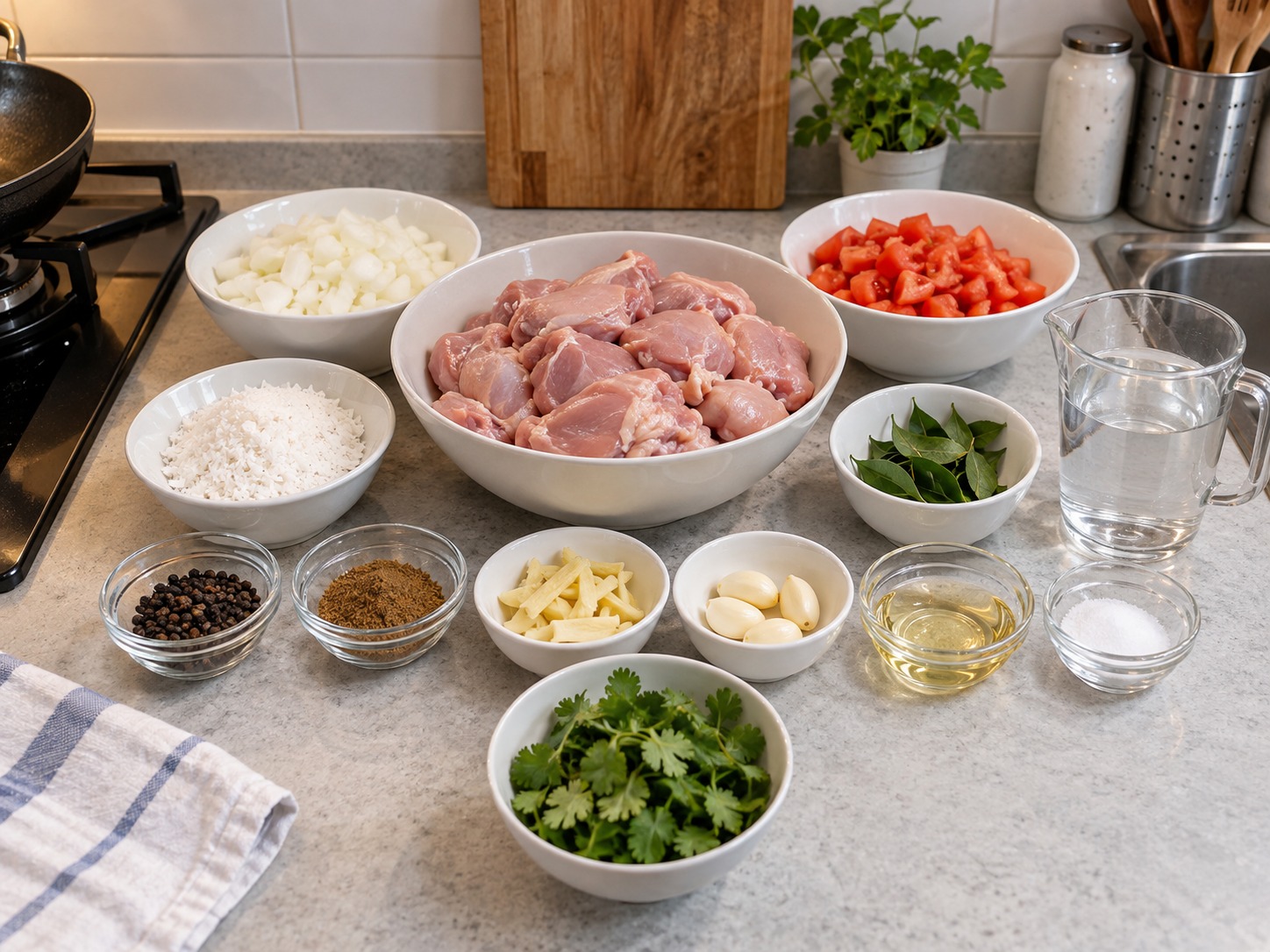 印度切蒂納德香料雞 — 材料