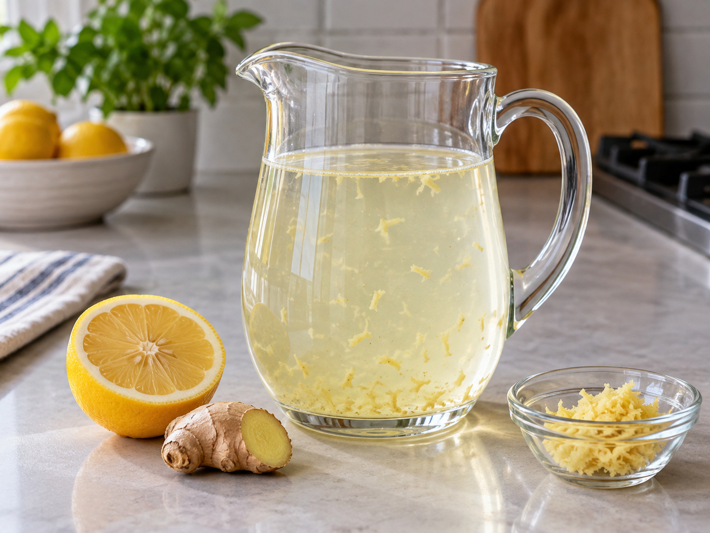 Indian Khaman Dhokla na Pinasingawang Kakanin — Paghaluin ang tubig