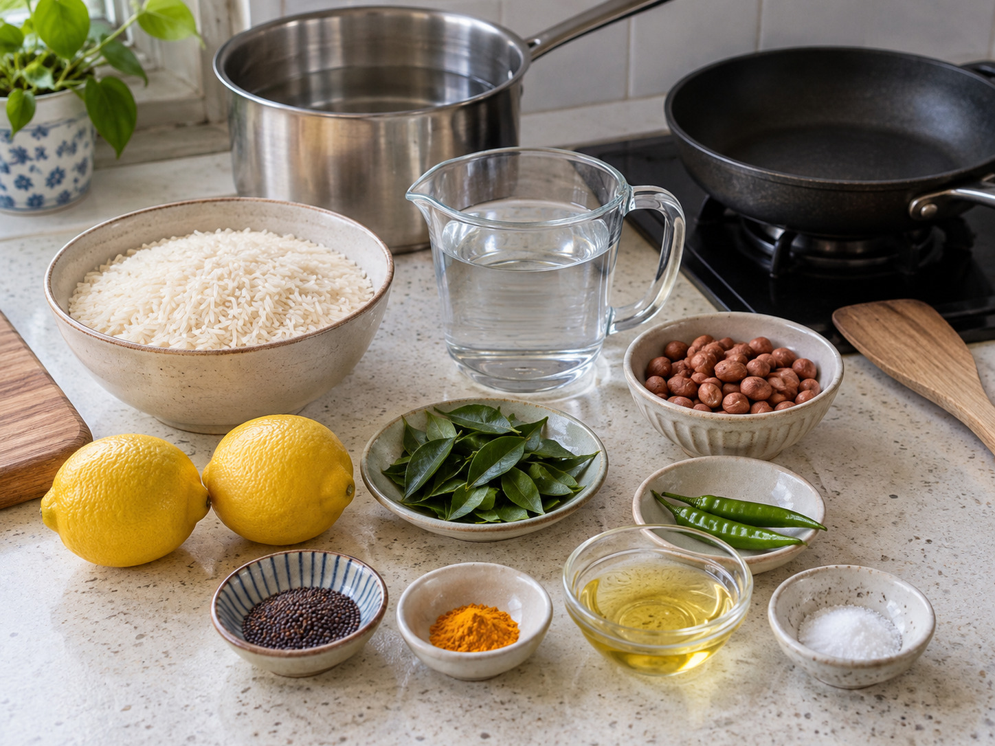 Indian Lemon Rice — ingredients