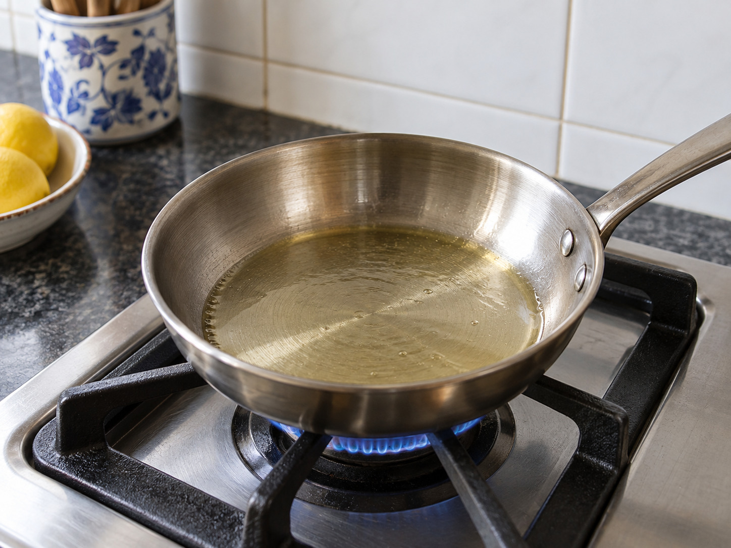 Indian Lemon Rice — Heat oil in a small pan