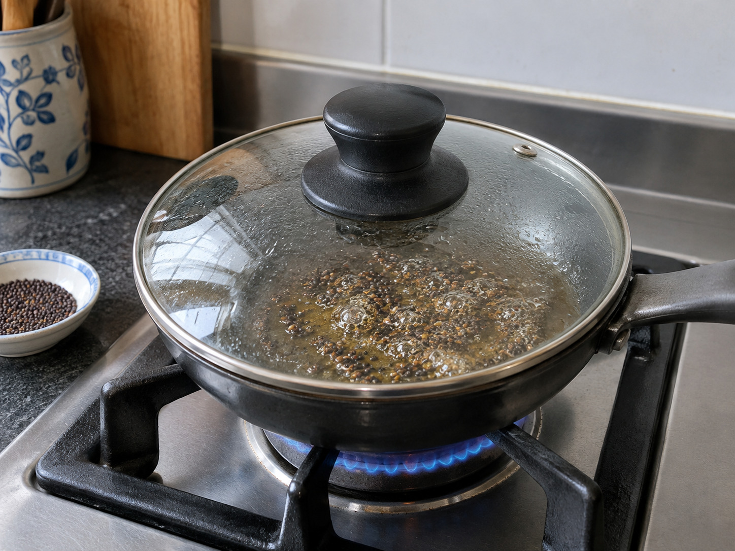 Indian Lemon Rice — Let mustard seeds crackle