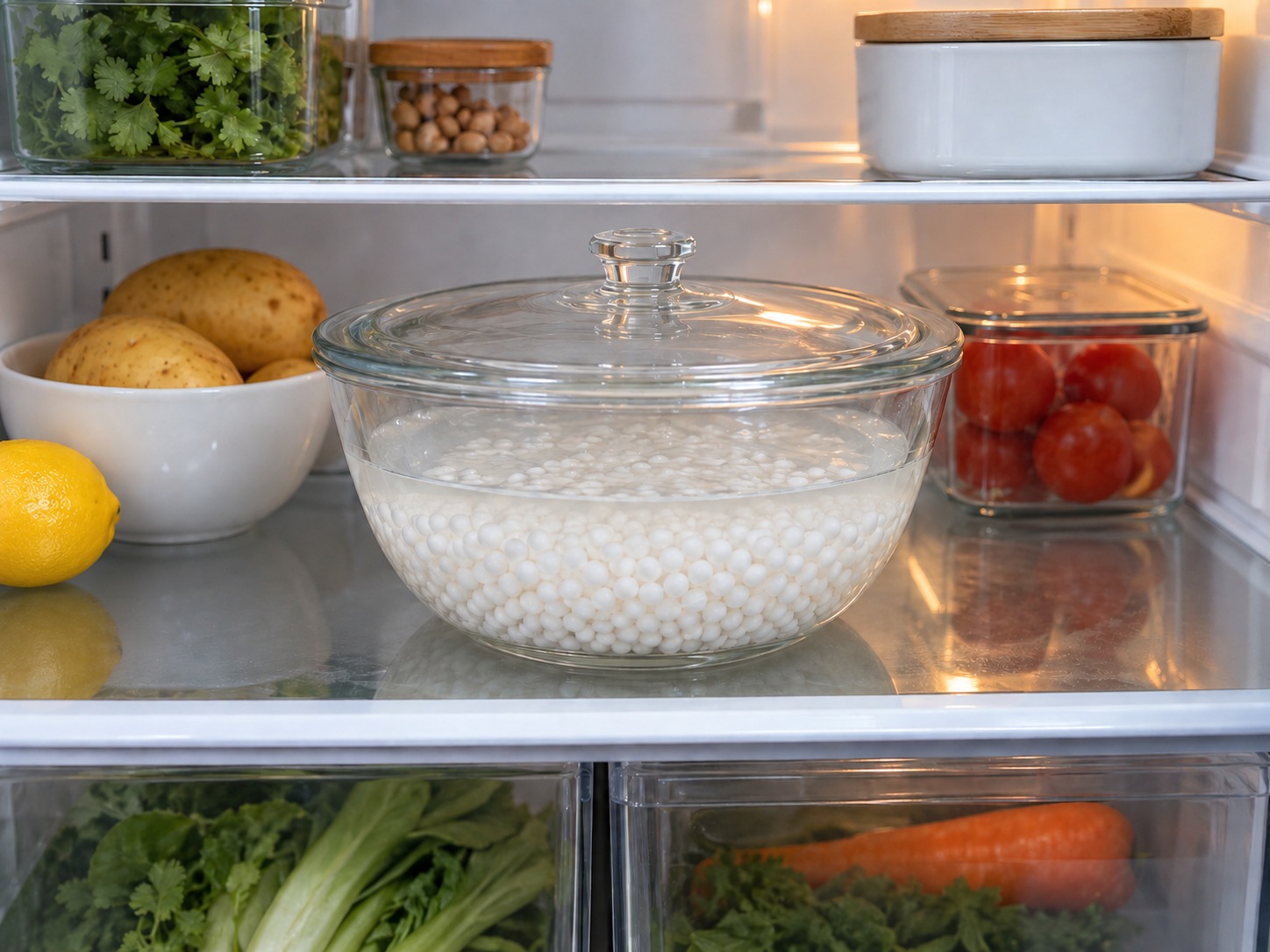 Indian Sabudana Khichdi — Add 200 ml water, cover and refrigerate about four hours or as labelled